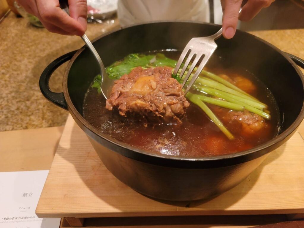 牛肉の入ったスープ