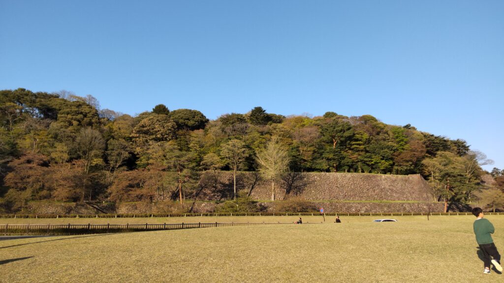 芝生の広場